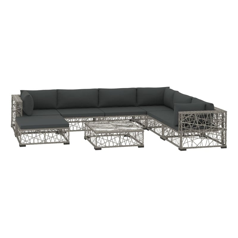 vidaXL 8 Piece Lounge Set in Gray