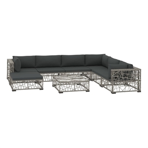 vidaXL 8 Piece Lounge Set in Gray
