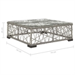 vidaXL 5 Piece Steel Lounge Set in Gray