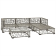 vidaXL 5 Piece Steel Lounge Set in Gray