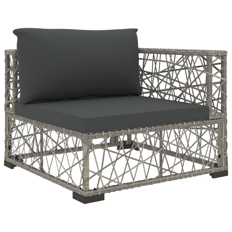 vidaXL 5 Piece Steel Lounge Set in Gray