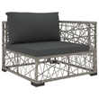 vidaXL 5 Piece Steel Lounge Set in Gray