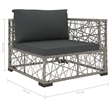 vidaXL 5 Piece Steel Lounge Set in Gray