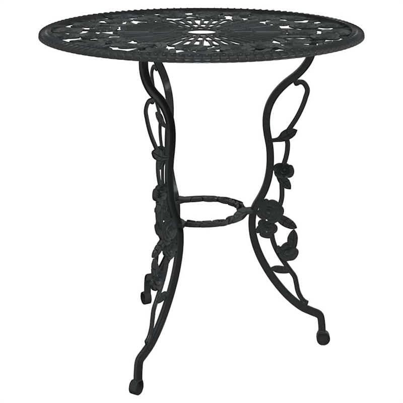 vidaXL Aluminum Small Bistro Set in Black