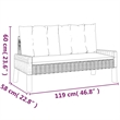 vidaXL Solid Acacia Wood Garden Lounge Set in Black/White