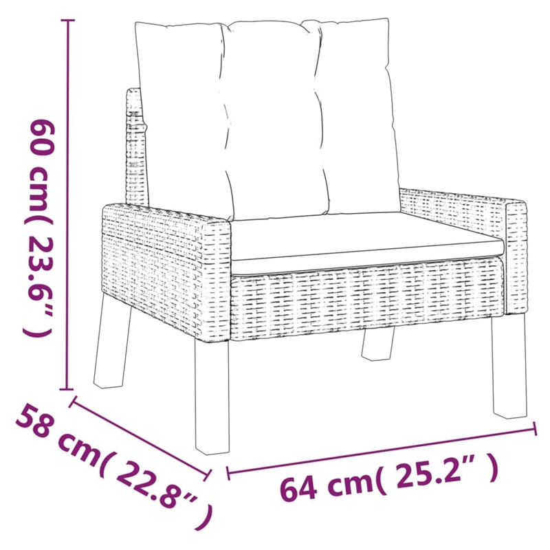 vidaXL Solid Acacia Wood Garden Lounge Set in Black/White