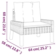 vidaXL Solid Acacia Wood Garden Lounge Set in Black/White