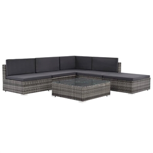 vidaXL 6 Piece Sofa Set in Gray