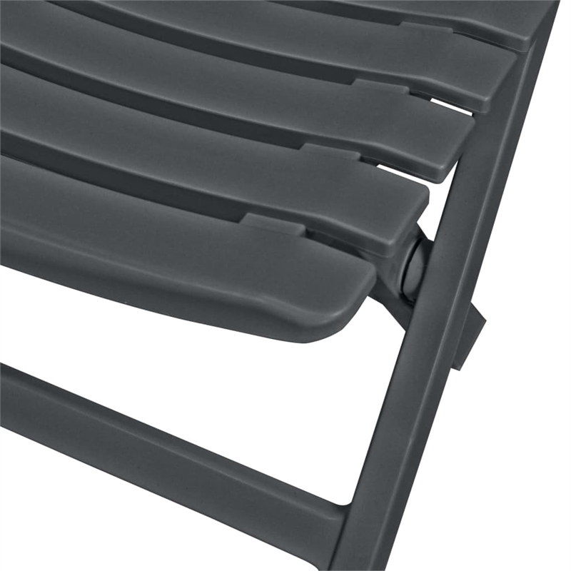 vidaXL Plastic Small Bistro Set in Anthracite
