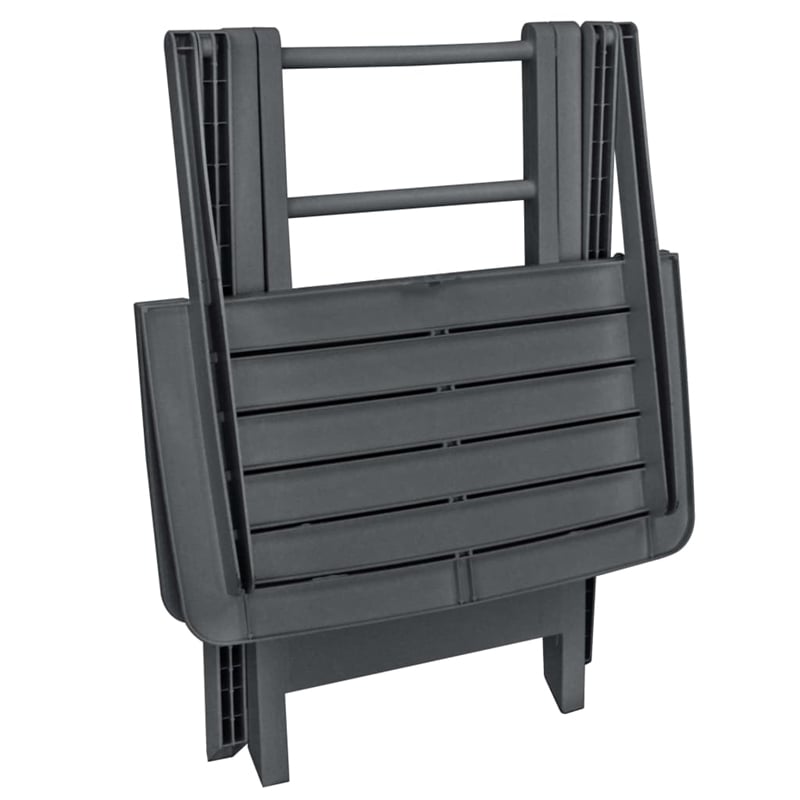 vidaXL Plastic Small Bistro Set in Anthracite