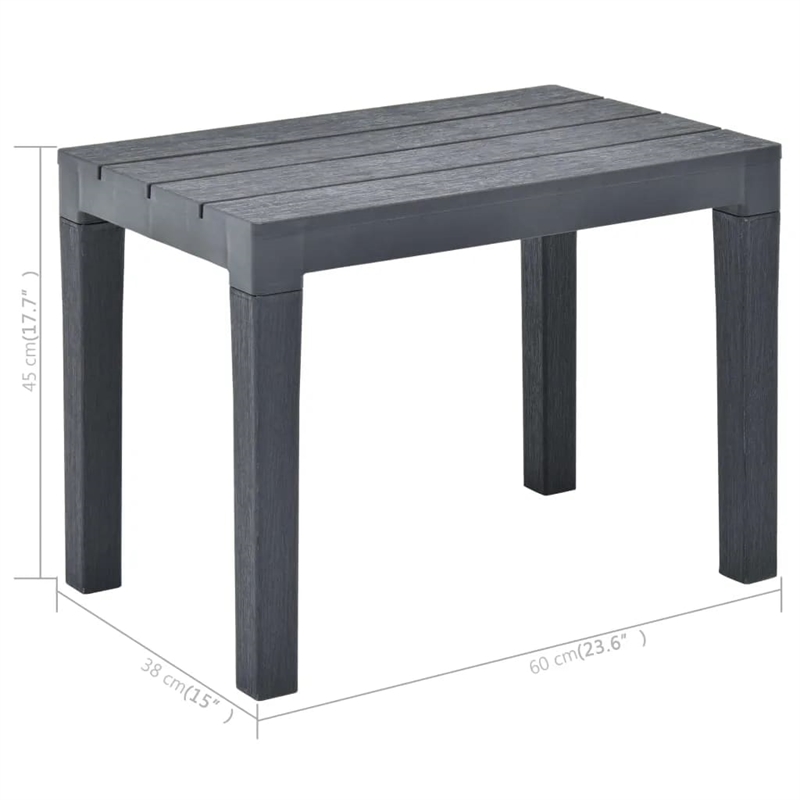 vidaXL Plastic Medium Furniture Set in Anthracite