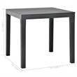 vidaXL Plastic Medium Furniture Set in Anthracite
