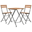 vidaXL Steel Medium Bistro Set in Brown