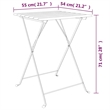 vidaXL Steel Medium Bistro Set in Brown
