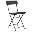 vidaXL 3 Piece Poly Rattan Small Bistro Set in Black