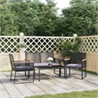 vidaXL 4 Piece Steel Garden Lounge Set in Black