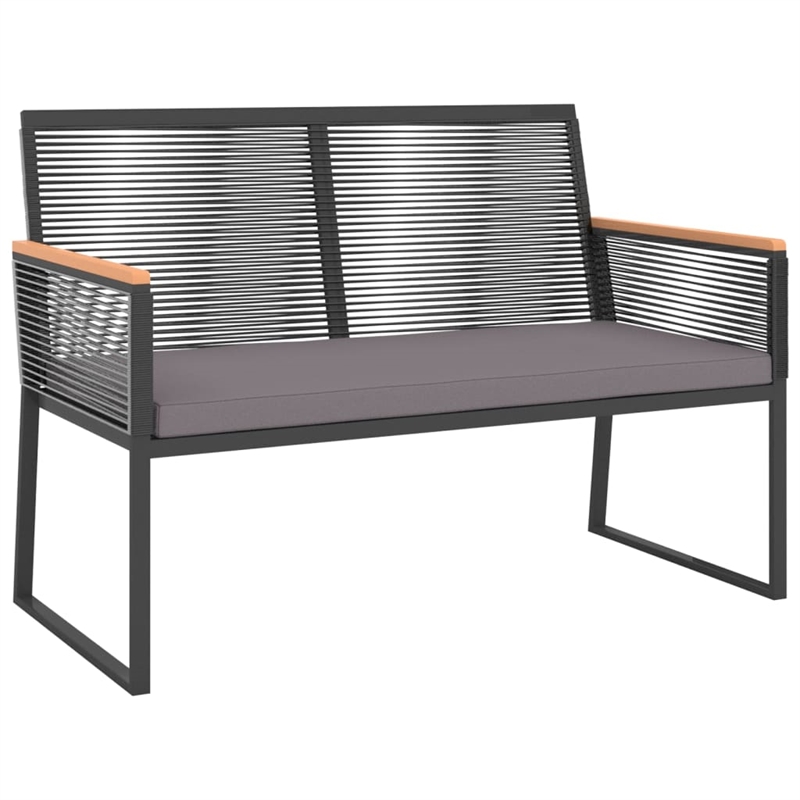 vidaXL 4 Piece Steel Garden Lounge Set in Black
