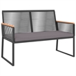 vidaXL 4 Piece Steel Garden Lounge Set in Black