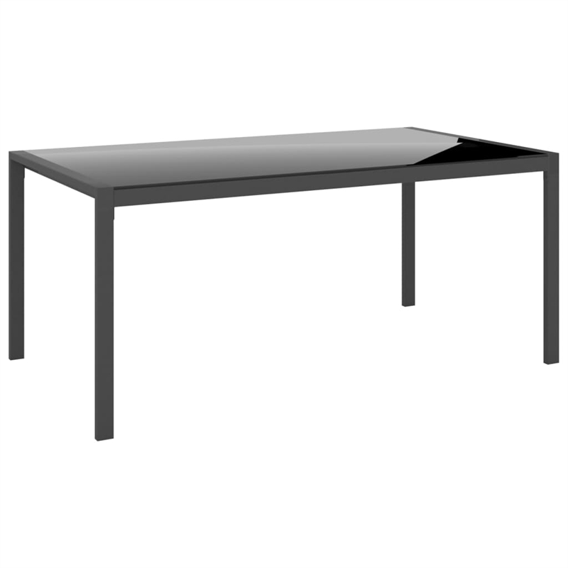 vidaXL 4 Piece Steel Garden Lounge Set in Black