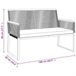vidaXL 4 Piece Steel Garden Lounge Set in Black