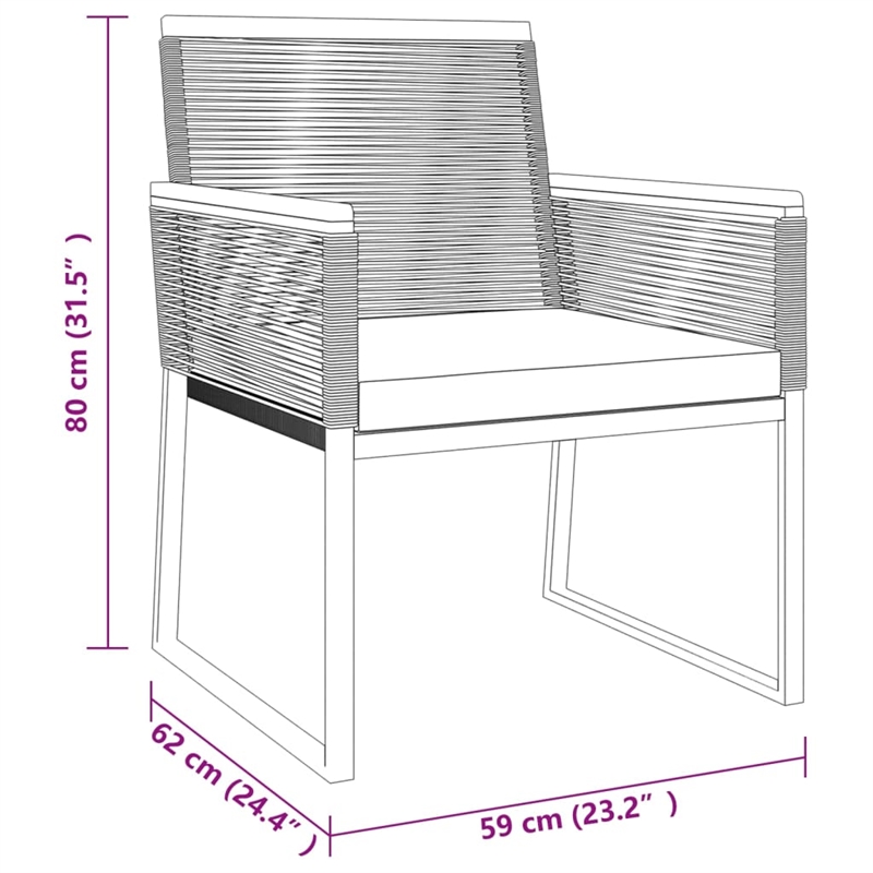 vidaXL 4 Piece Steel Garden Lounge Set in Black