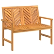 vidaXL 2 Piece Solid Acacia Wood Garden Lounge Set in Natural
