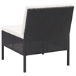 vidaXL 6 Piece Steel Garden Lounge Set in Black/Cream