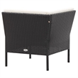 vidaXL 6 Piece Steel Garden Lounge Set in Black/Cream
