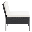 vidaXL 6 Piece Steel Garden Lounge Set in Black/Cream