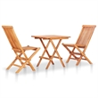 vidaXL 3 Piece Wood Small Bistro Set