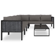 vidaXL 7 Piece Aluminum Garden Lounge Set in Anthracite
