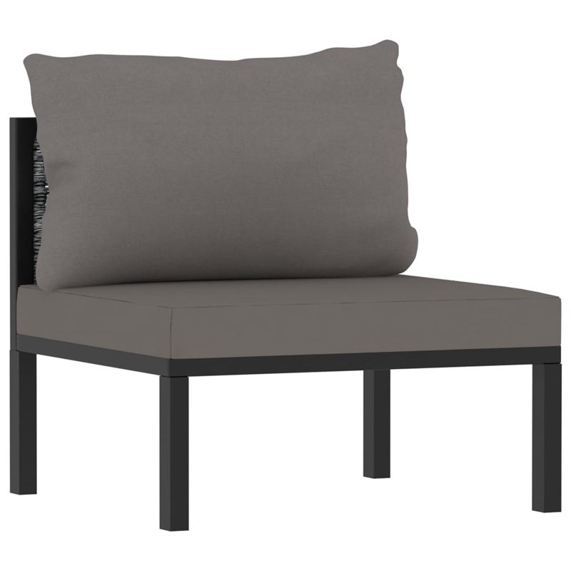 vidaXL 7 Piece Aluminum Garden Lounge Set in Anthracite