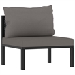 vidaXL 7 Piece Aluminum Garden Lounge Set in Anthracite