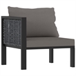 vidaXL 5 Piece Poly Rattan Garden Lounge Set in Gray/Anthracite