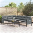 vidaXL Steel Sofa Gray/Anthracite