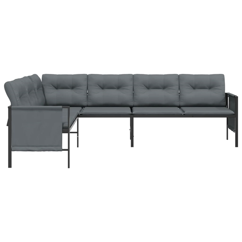 vidaXL Steel Sofa Gray/Anthracite