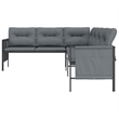 vidaXL Steel Sofa Gray/Anthracite