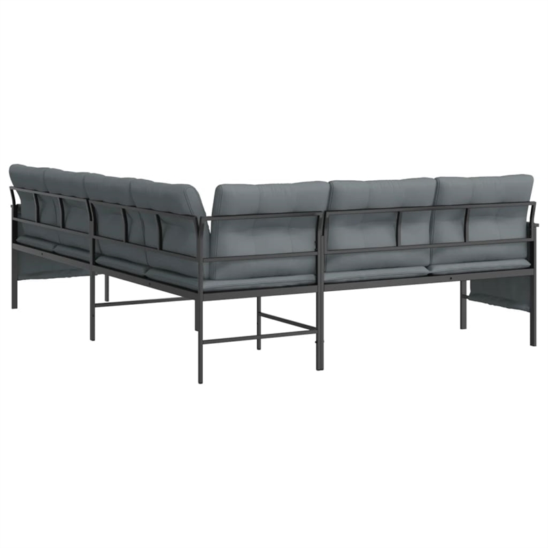 vidaXL Steel Sofa Gray/Anthracite