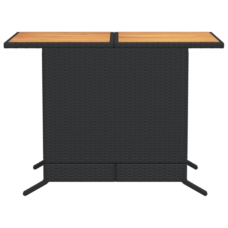 vidaXL 3 Piece Solid Acacia Wood Bistro Set in Black/White/Cream