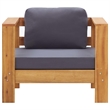 vidaXL 4 Piece Solid Acacia Wood Garden Lounge Set in Gray