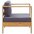 vidaXL 4 Piece Solid Acacia Wood Garden Lounge Set in Gray