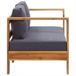 vidaXL 4 Piece Solid Acacia Wood Garden Lounge Set in Gray
