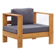 vidaXL 4 Piece Solid Acacia Wood Garden Lounge Set in Gray
