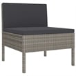 vidaXL 3 Piece Garden Furniture Set in Gray/Anthracite