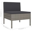 vidaXL 3 Piece Garden Furniture Set in Gray/Anthracite