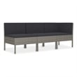 vidaXL 3 Piece Garden Furniture Set in Gray/Anthracite