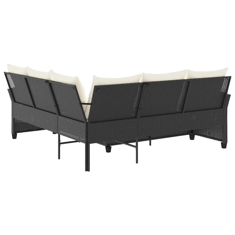 vidaXL Sofa Black/White/Cream