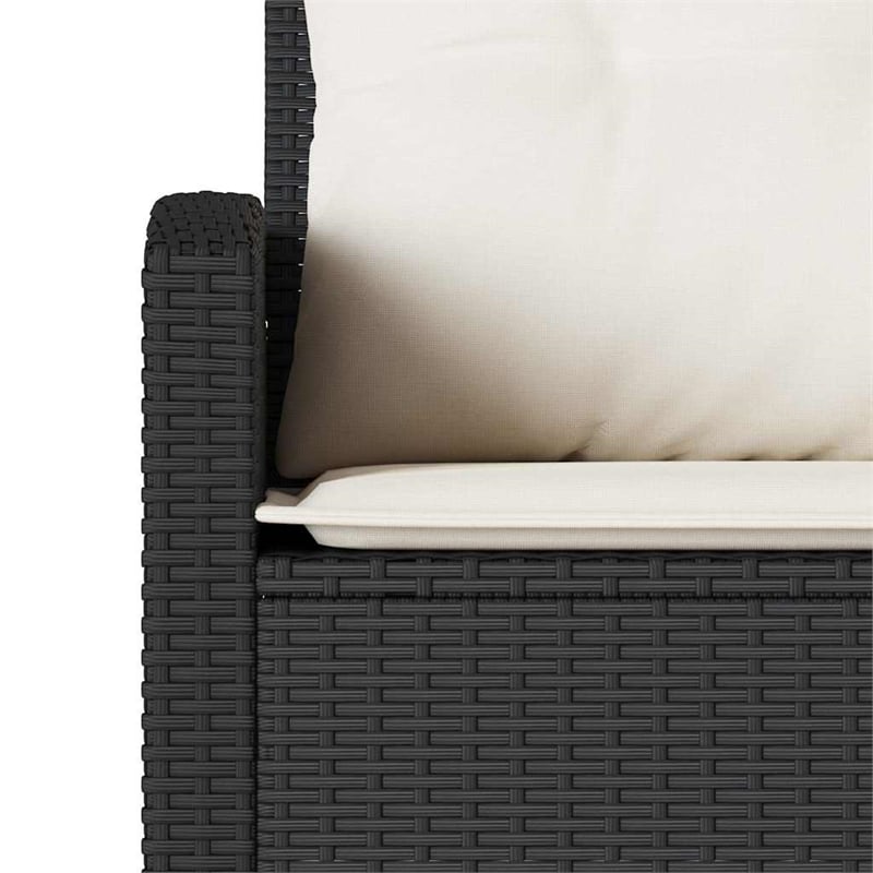 vidaXL Sofa Black/White/Cream