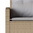 vidaXL Poly Rattan Sofa Gray/Beige