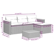 vidaXL 3 Piece Solid Acacia Wood Small Sofa Set in Black/White/Cream